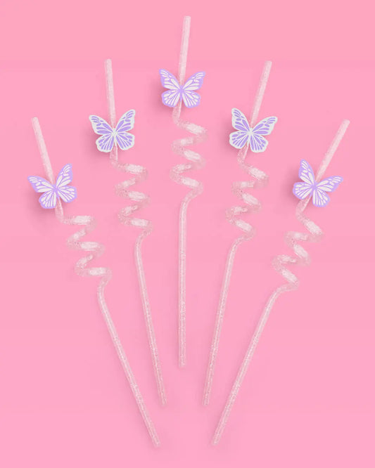 Butterfly Straws - 16 reusable straws xo, Fetti