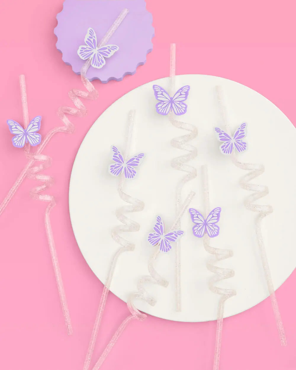 Butterfly Straws - 16 reusable straws xo, Fetti