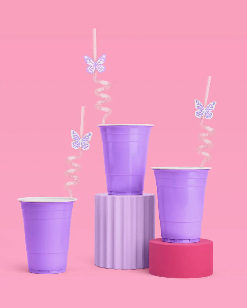 Butterfly Straws - 16 reusable straws xo, Fetti