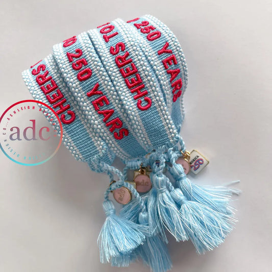 CHEERS TO 250 YEARS Bracelet *ADC Exclusive* America250🇺🇸 AshleighDesignCo