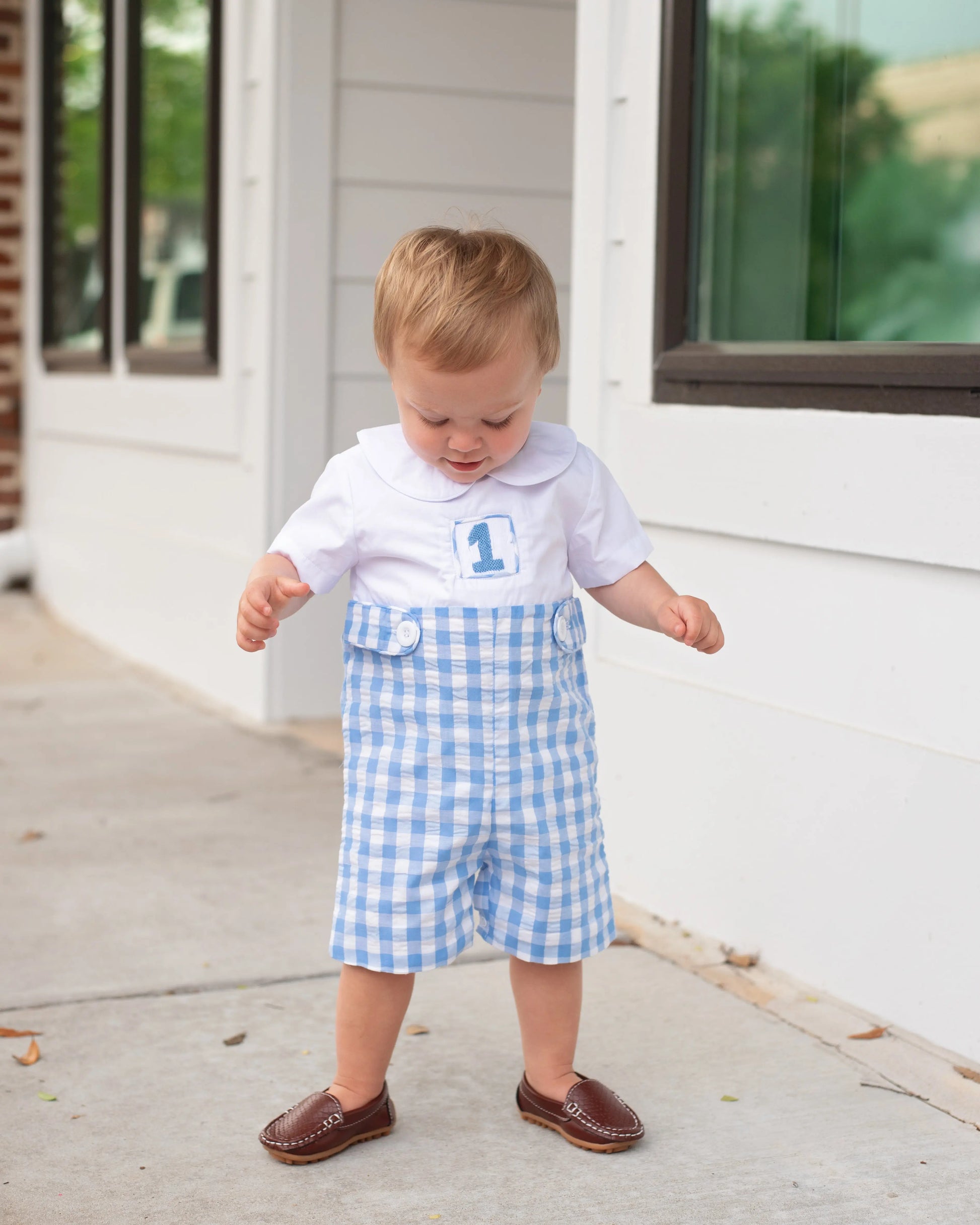 COLLARED FIRST BIRTHDAY JON JON - Latchkey 