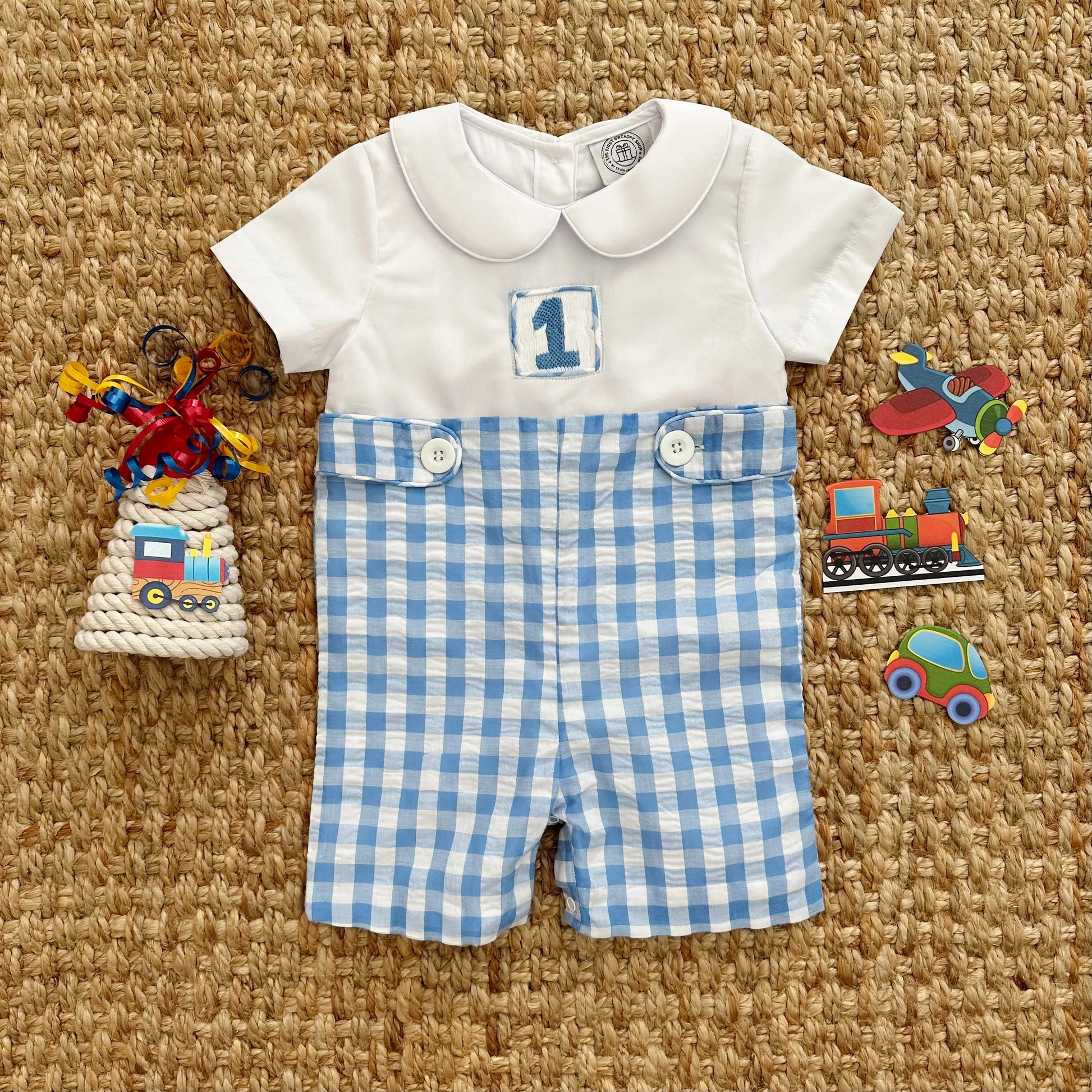 COLLARED FIRST BIRTHDAY JON JON - Latchkey 
