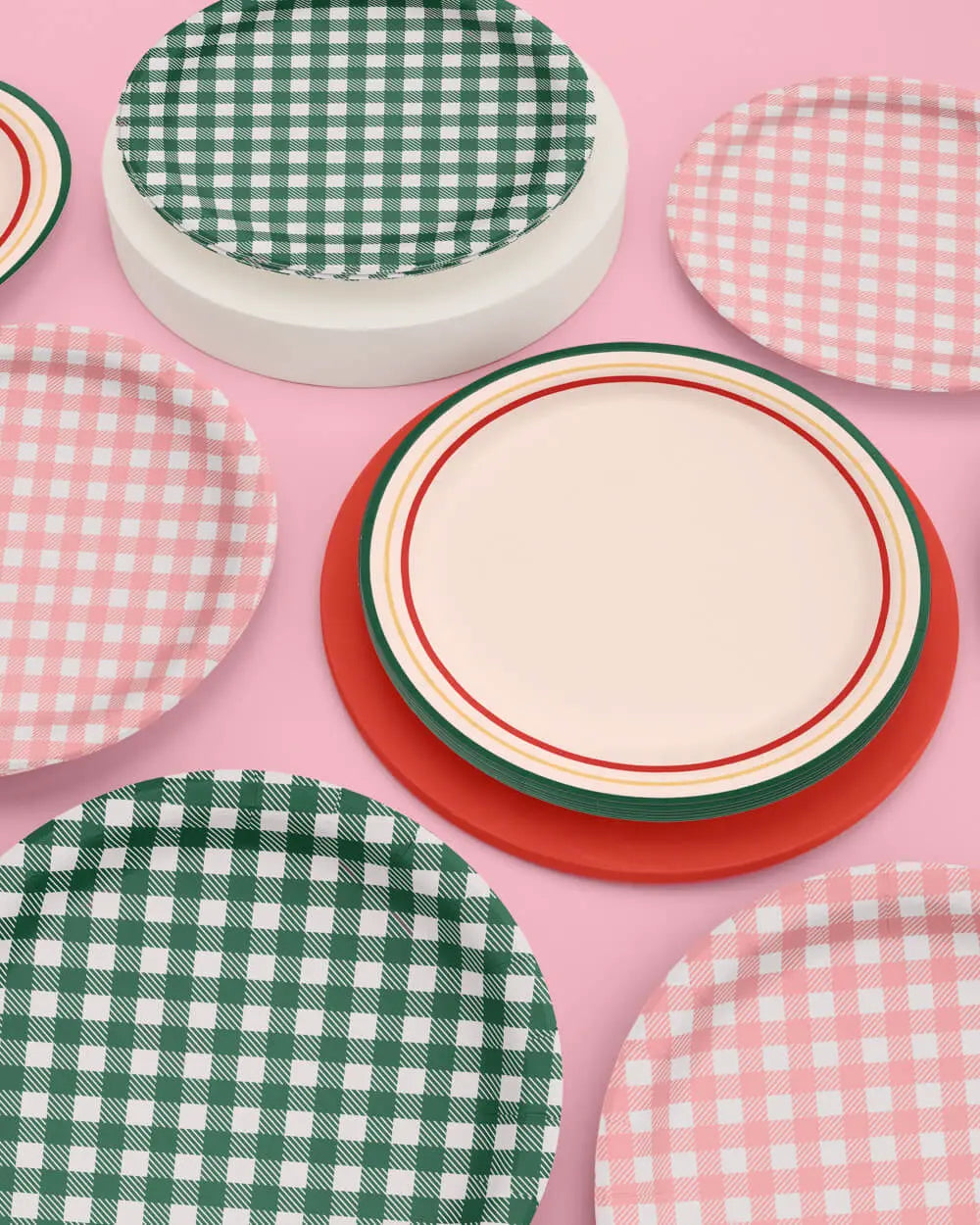 Camp Bride Plates - 24 matte paper plates xo, Fetti