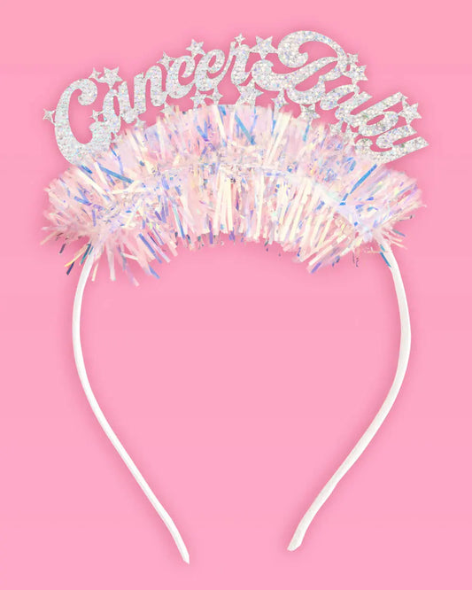 Cancer Baby Headband - fringe headband xo, Fetti