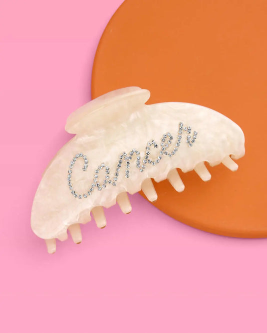 Cancer Claw Clip - rhinestone claw clip xo, Fetti