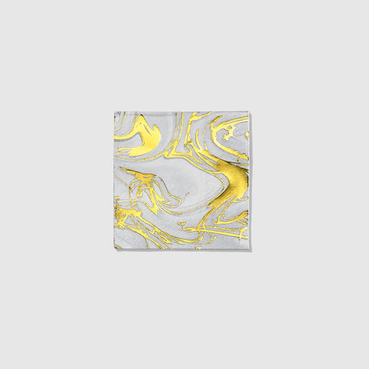 Carrara Marble Cocktail Napkins (25 per pack) Coterie