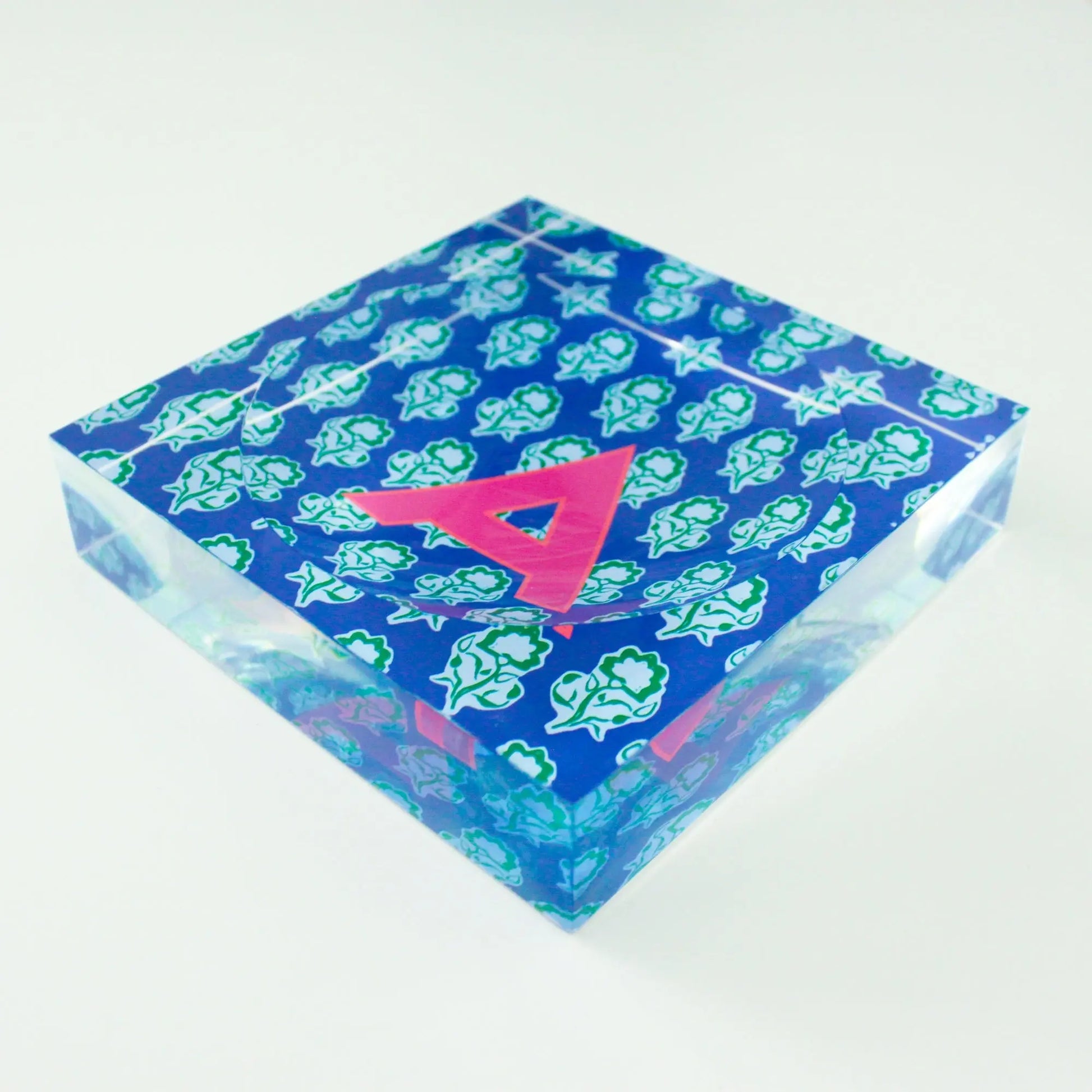 Catchall Tray - Single Initial Maya Blue - New! CB Studio