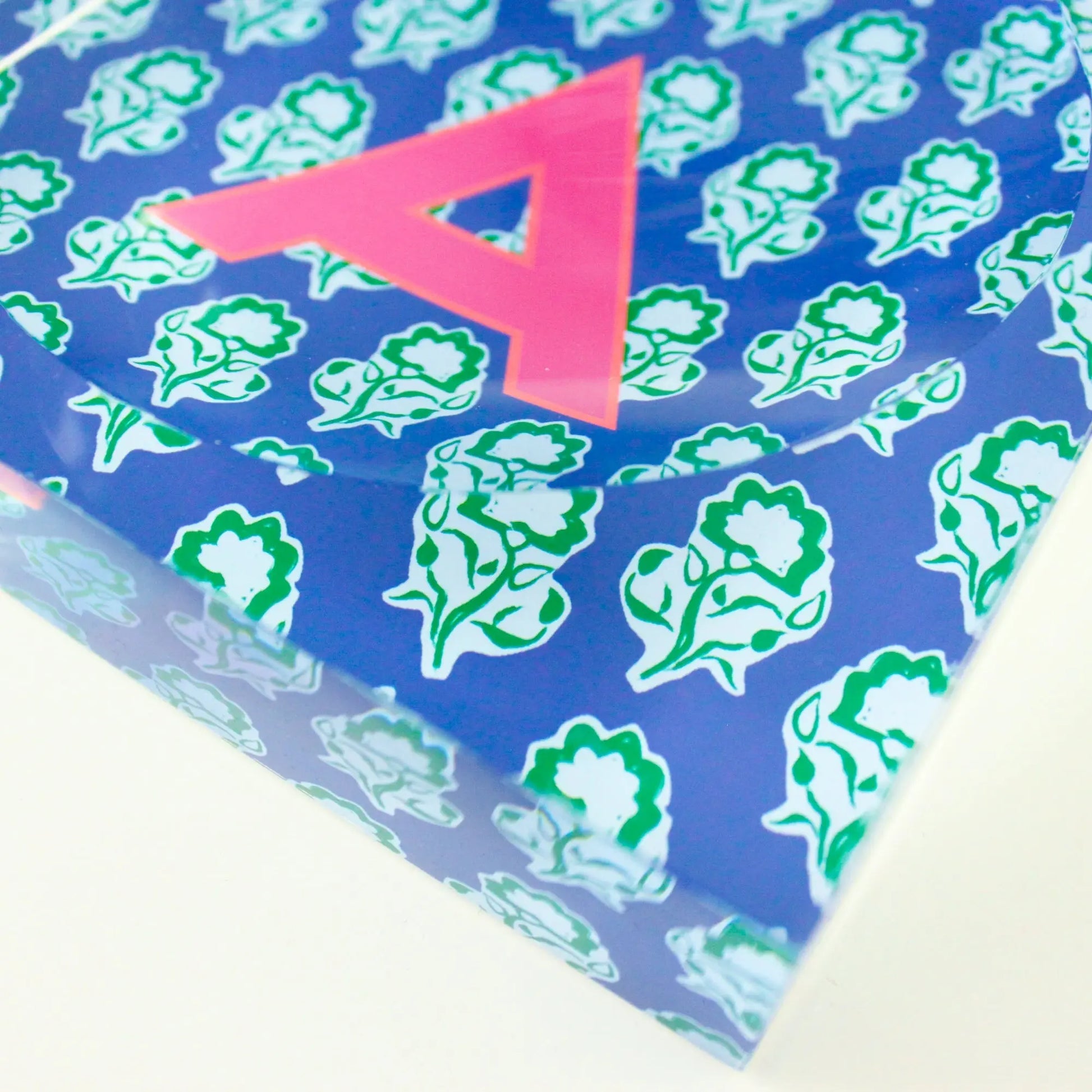 Catchall Tray - Single Initial Maya Blue - New! CB Studio