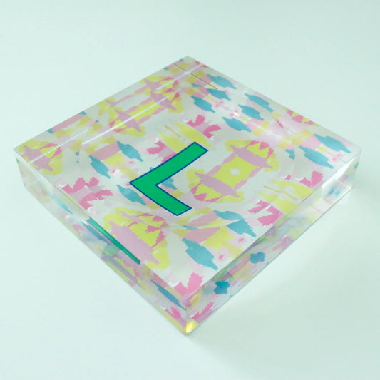 Catchall Tray - Single Initial Mila Citrus Pink - New! CB Studio