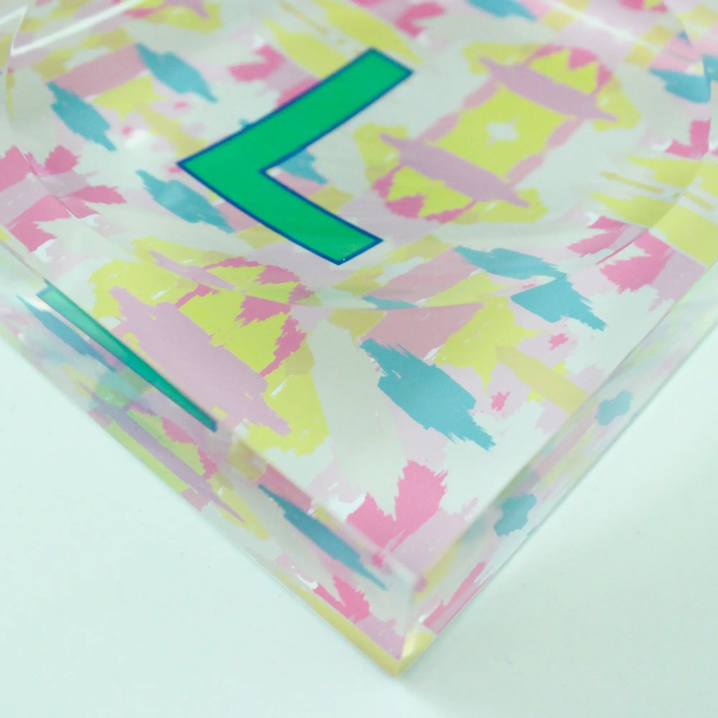 Catchall Tray - Single Initial Mila Citrus Pink - New! CB Studio