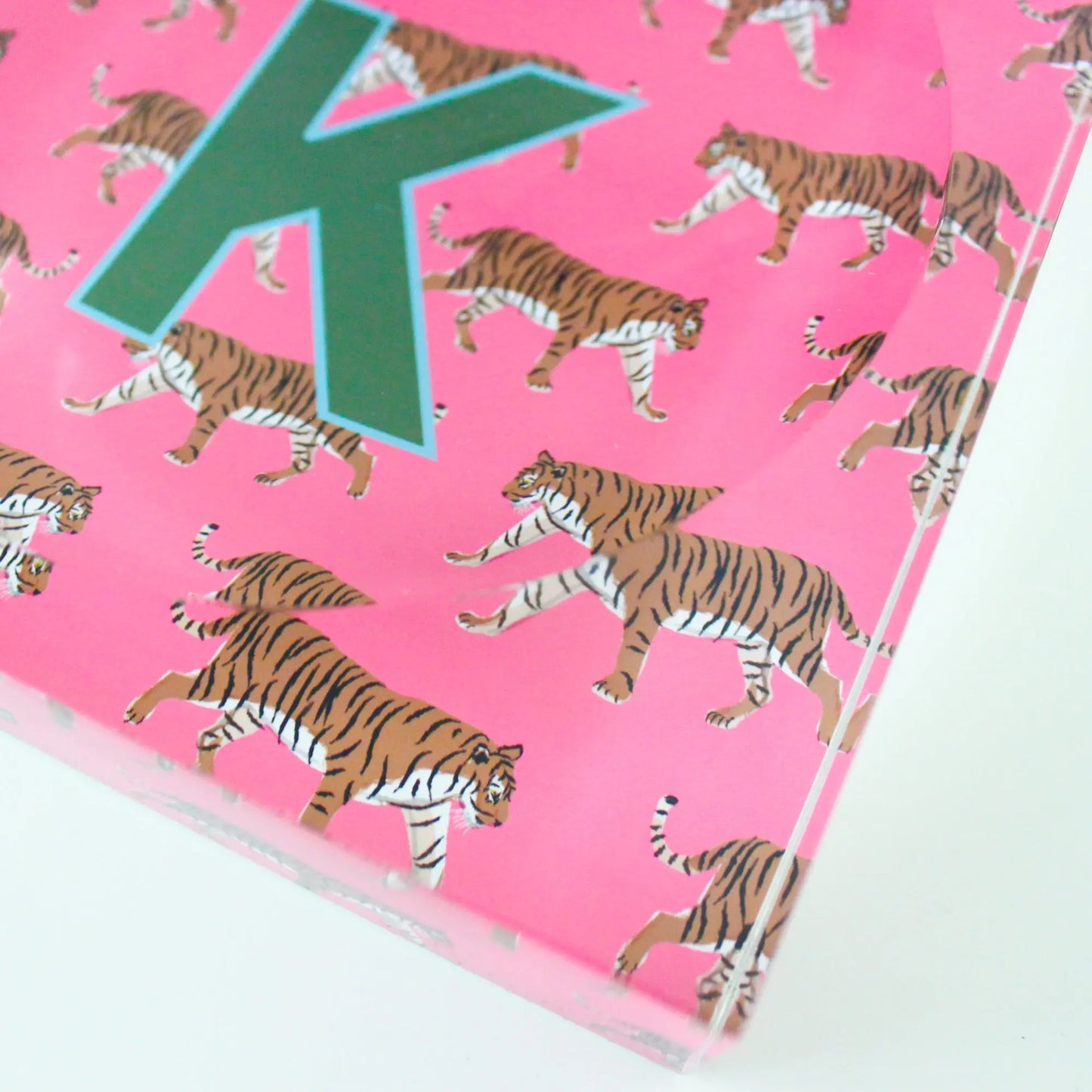 Catchall Tray - Single Initial Tiger Pink - New! CB Studio