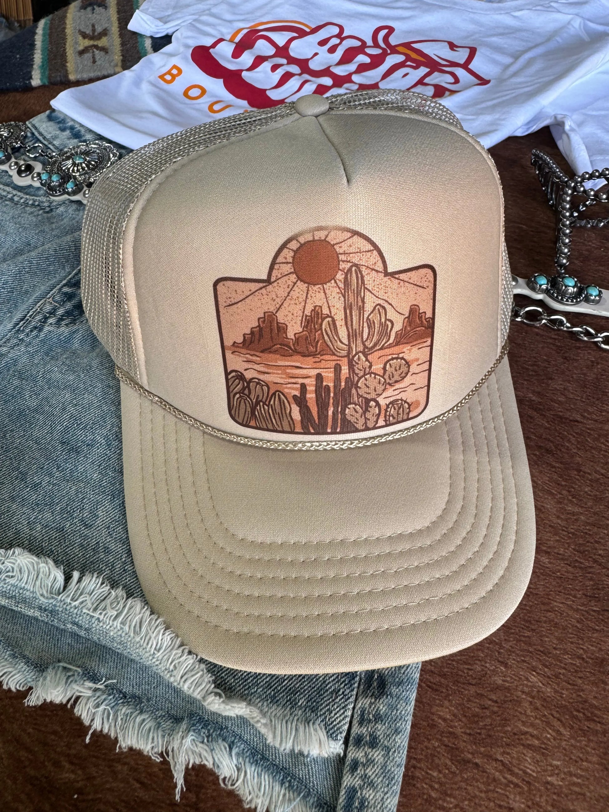 Cattle Tag Trucker Hat Wild Junkie
