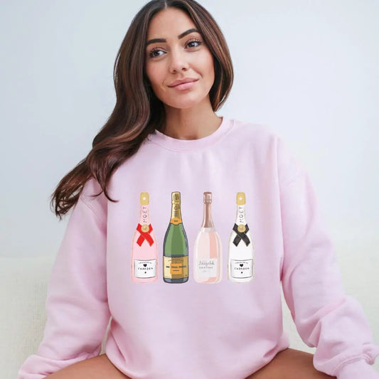 Champagne Problems Crewneck Sweatshirt Printify