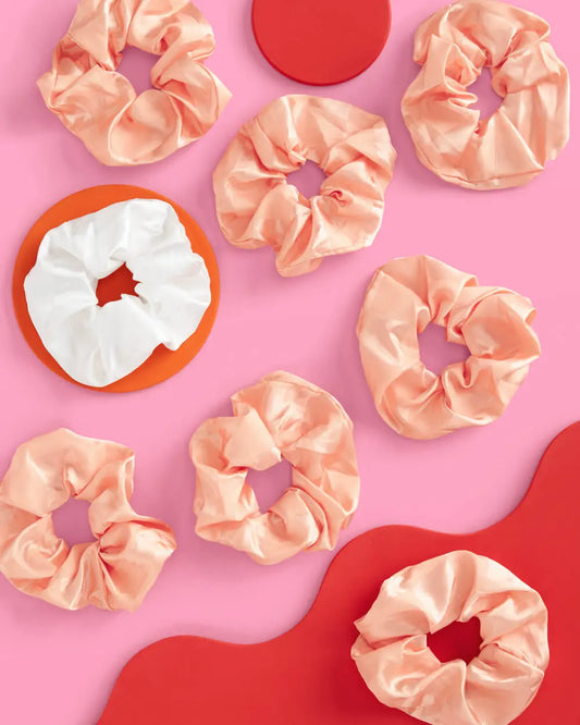 Checked Out Scrunchies - 6 silk scrunchies xo, Fetti
