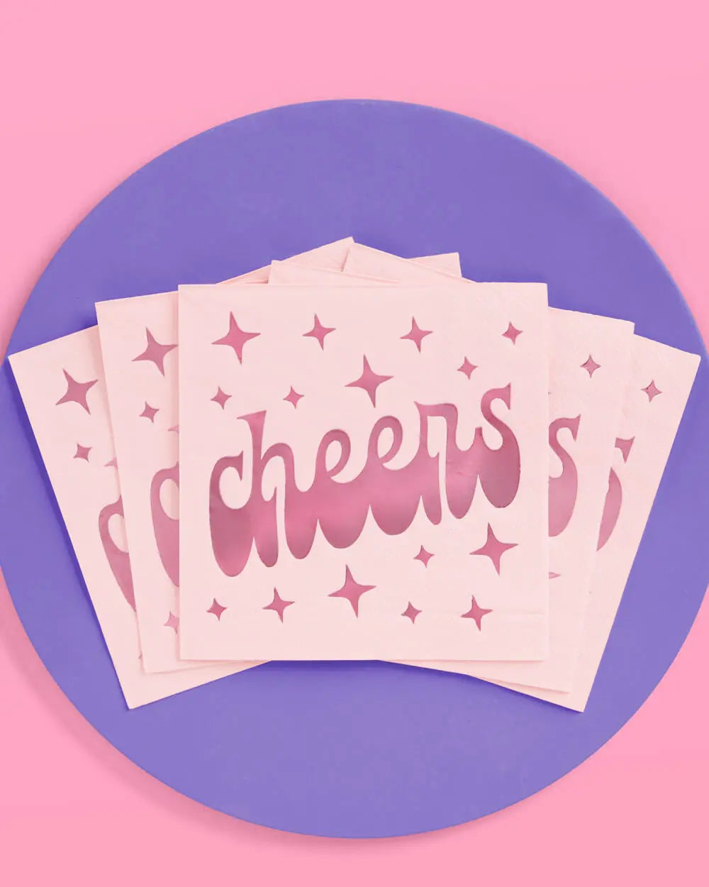 Cheers Napkins - 50 foil napkins xo, Fetti