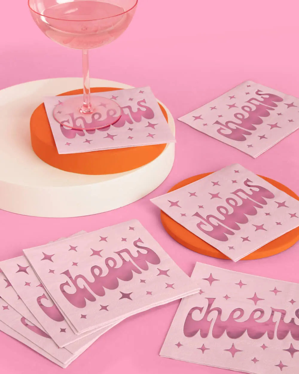 Cheers Napkins - 50 foil napkins xo, Fetti