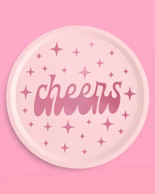 Cheers Plates - 25 paper plates xo, Fetti