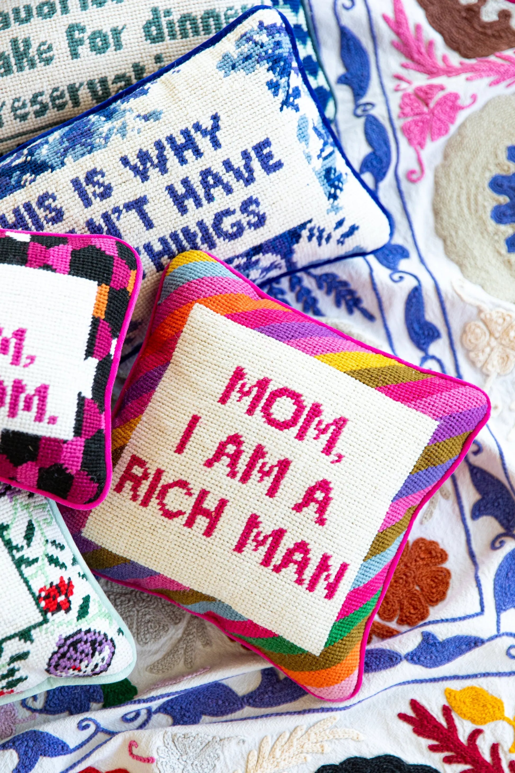 Cher Knows Best Needlepoint Pillow Furbish Studio