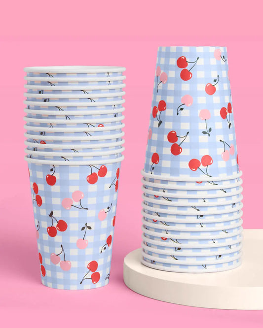 Cherry Cups - 24 paper cups xo, Fetti