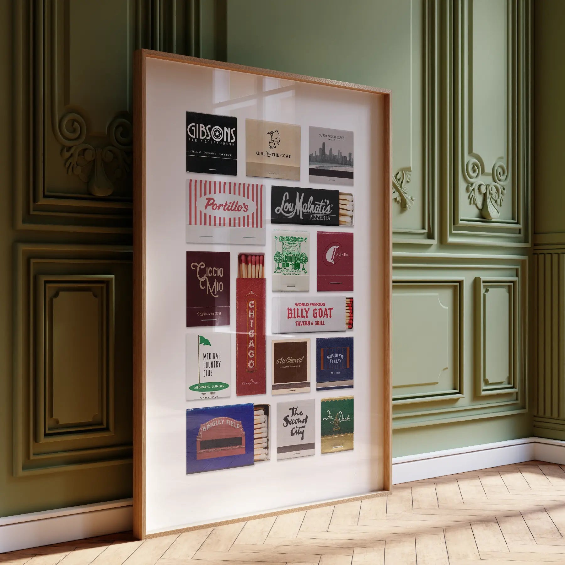 Chicago Collage Poster Match South Shop