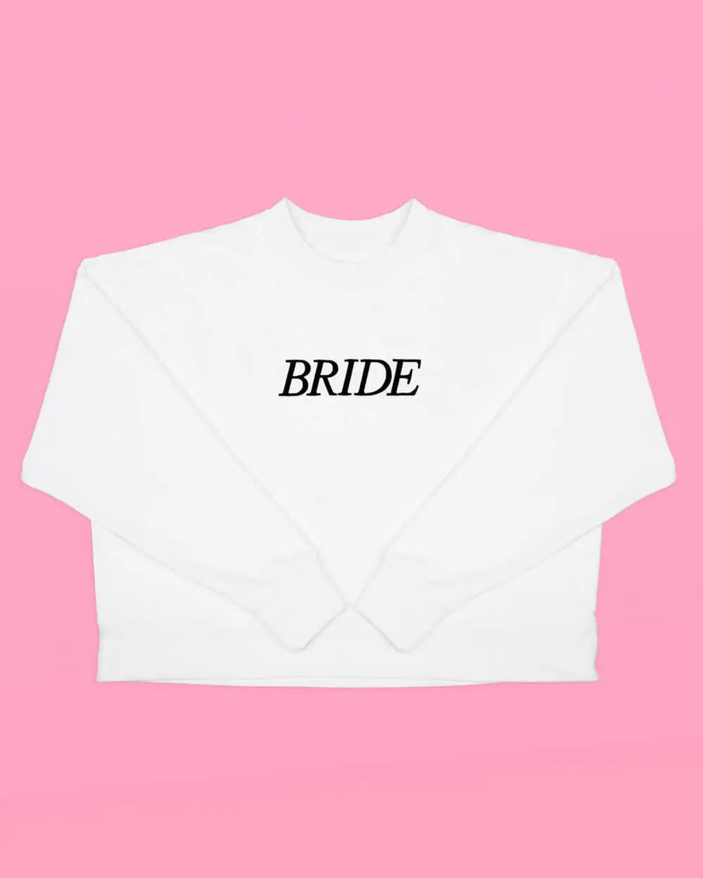 Classic Bride Sweatshirt - white cotton crewneck xo, Fetti