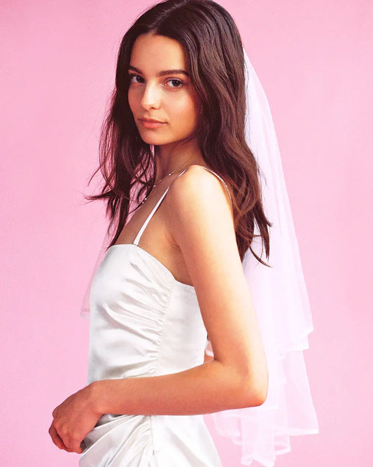 Classic Bride Veil - double layered bridal veil xo, Fetti