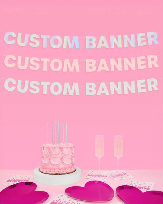 Classic Custom Banner - customizable banner xo, Fetti