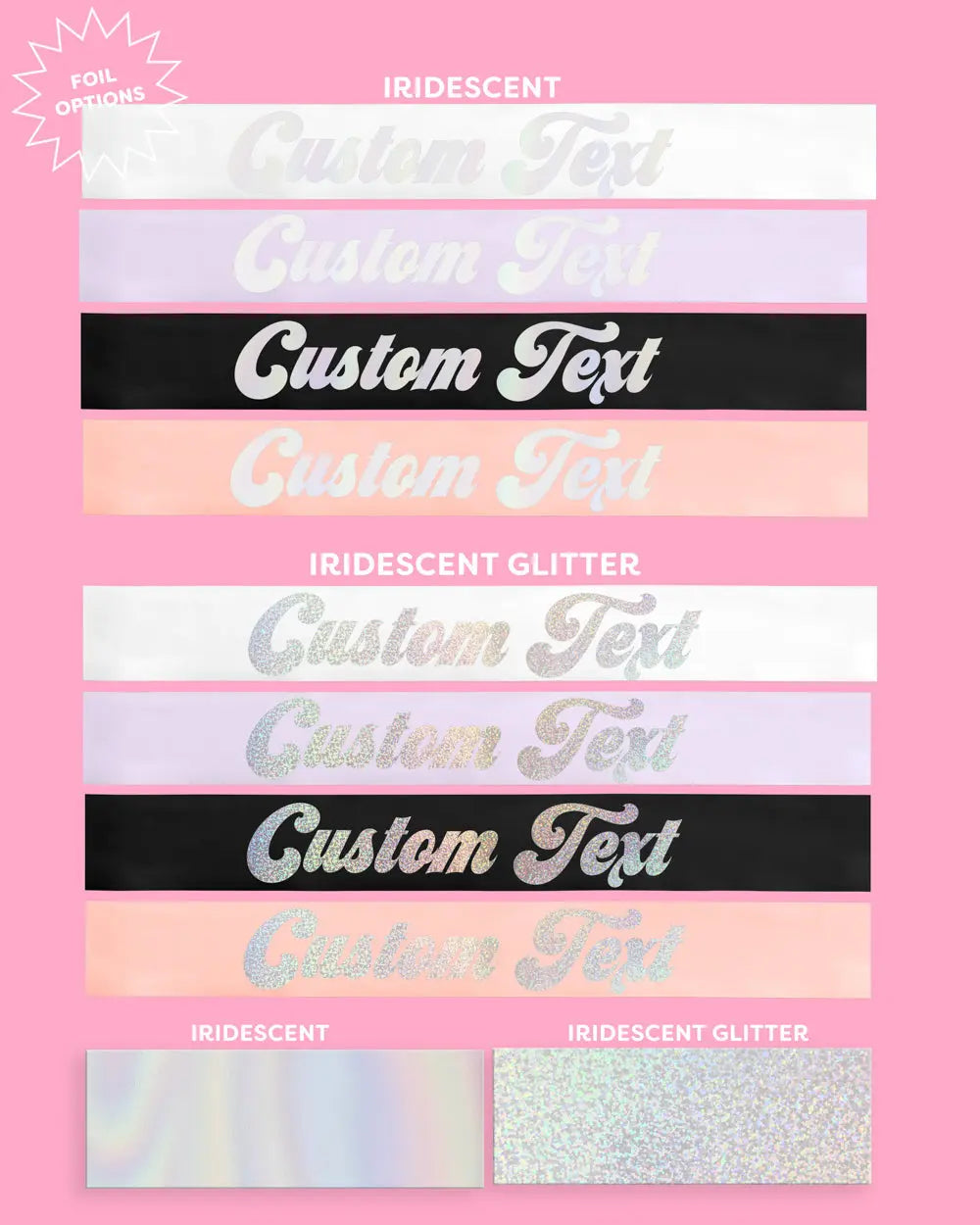 Classic Custom Sash - customizable sash xo, Fetti