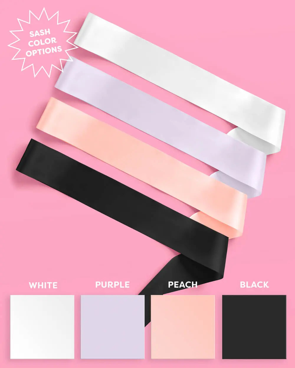Classic Custom Sash - customizable sash xo, Fetti
