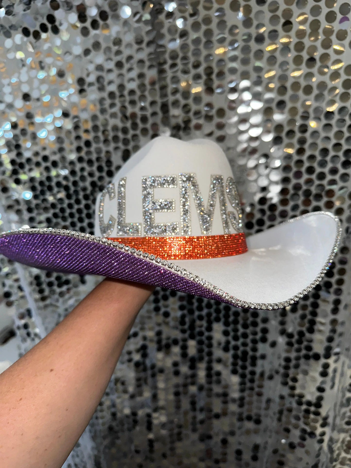 Clemson Hat Rhinestone Cowgirl