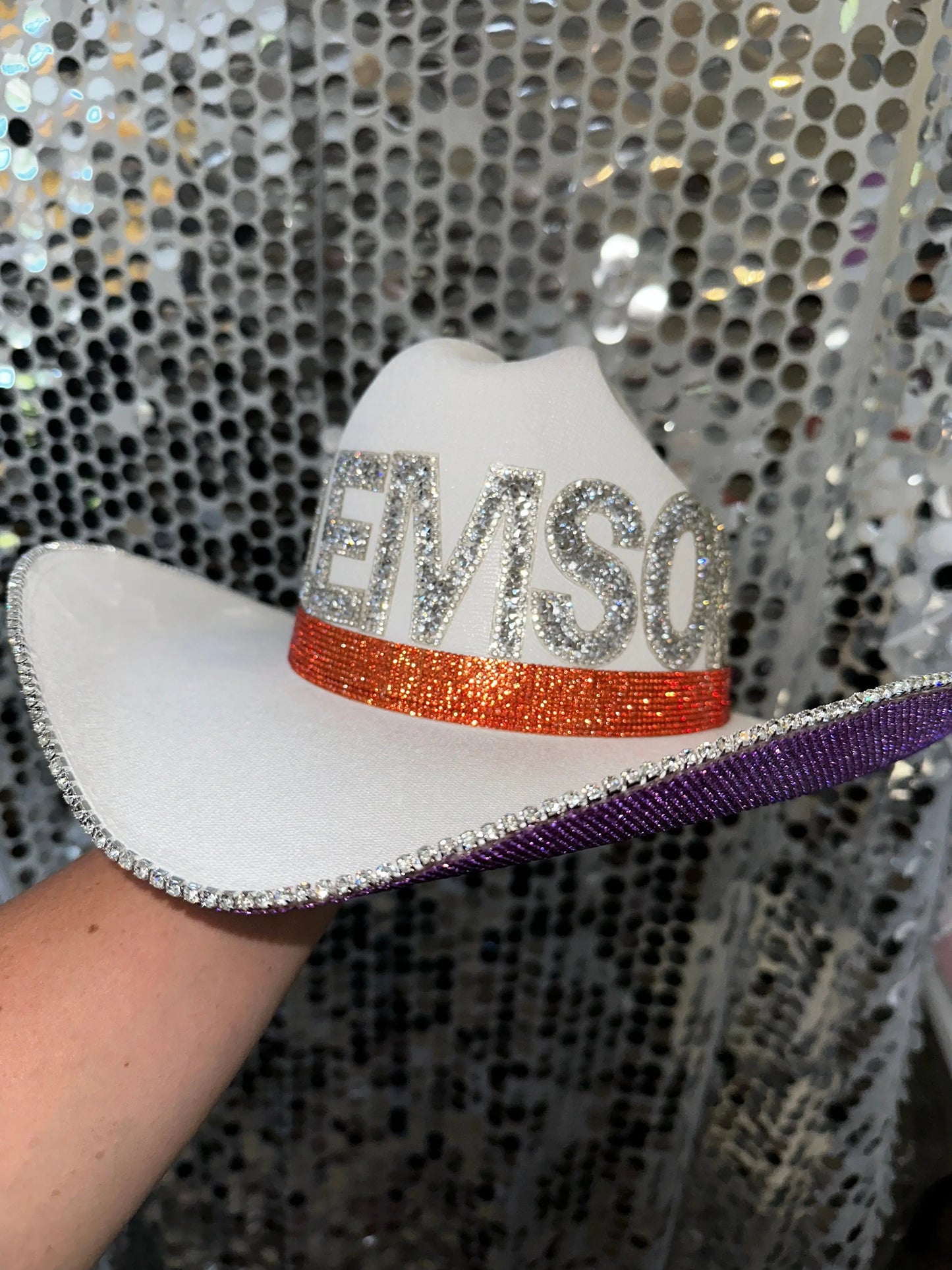Clemson Hat Rhinestone Cowgirl