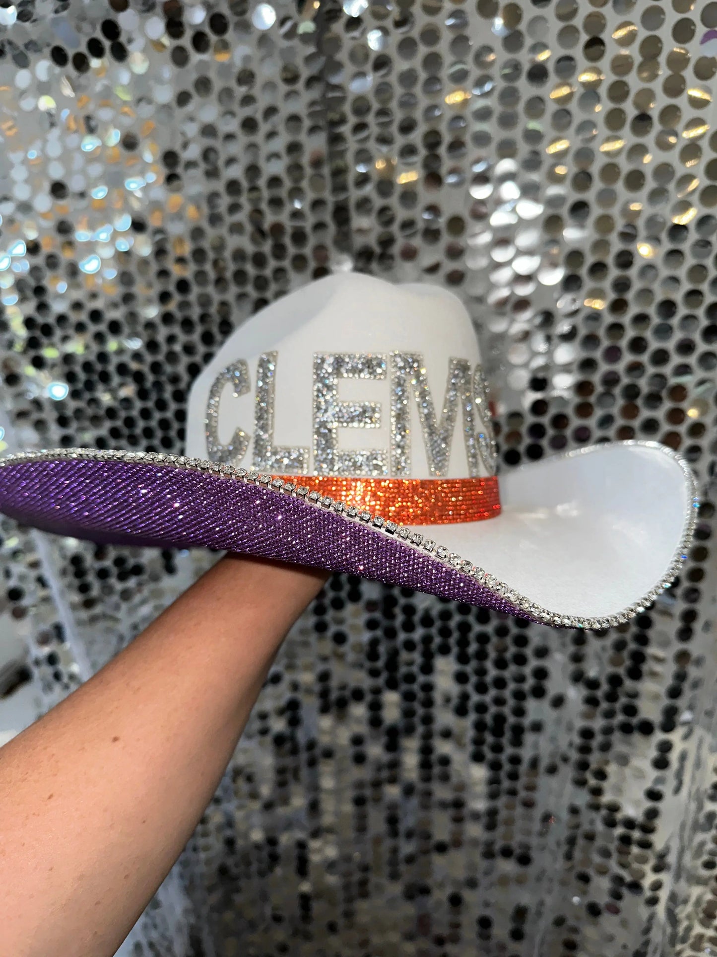 Clemson Hat Rhinestone Cowgirl
