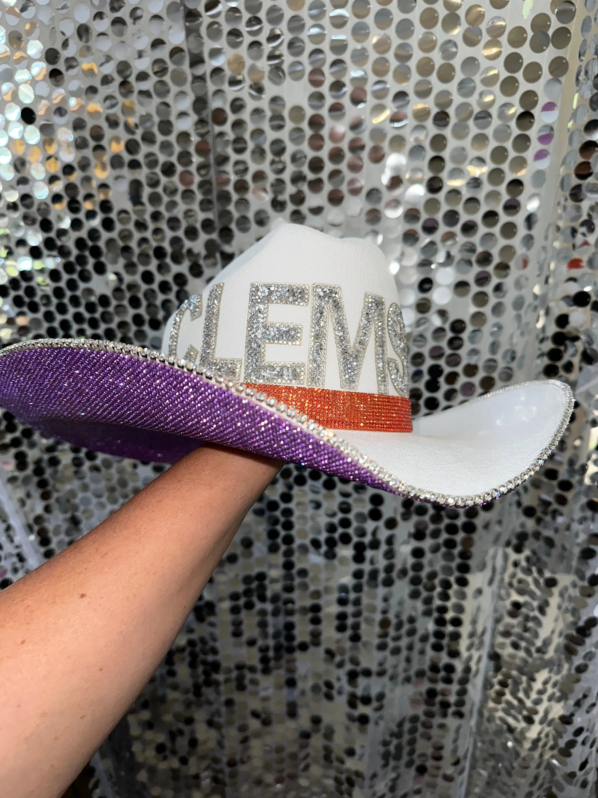 Clemson Hat Rhinestone Cowgirl