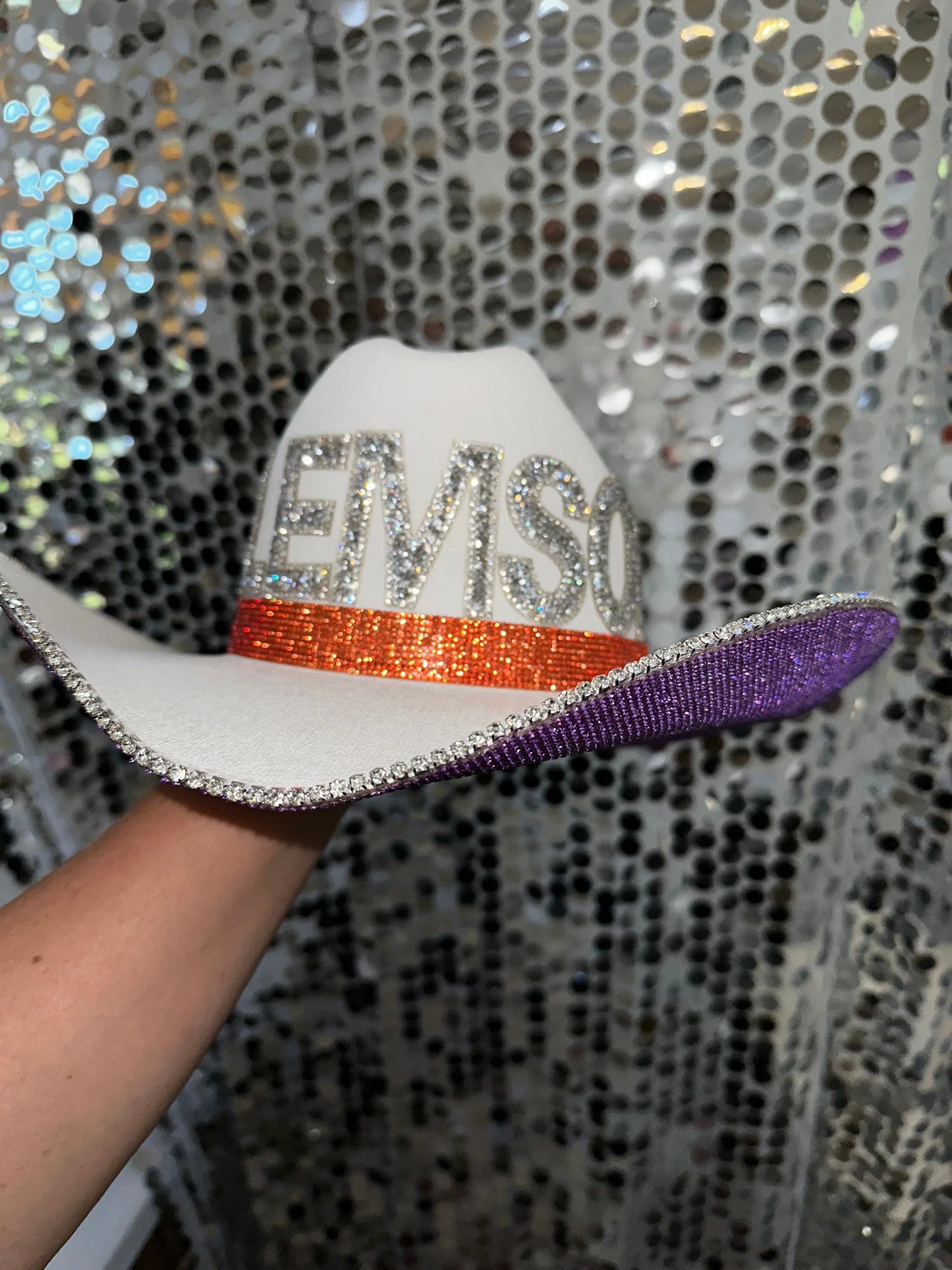 Clemson Hat Rhinestone Cowgirl