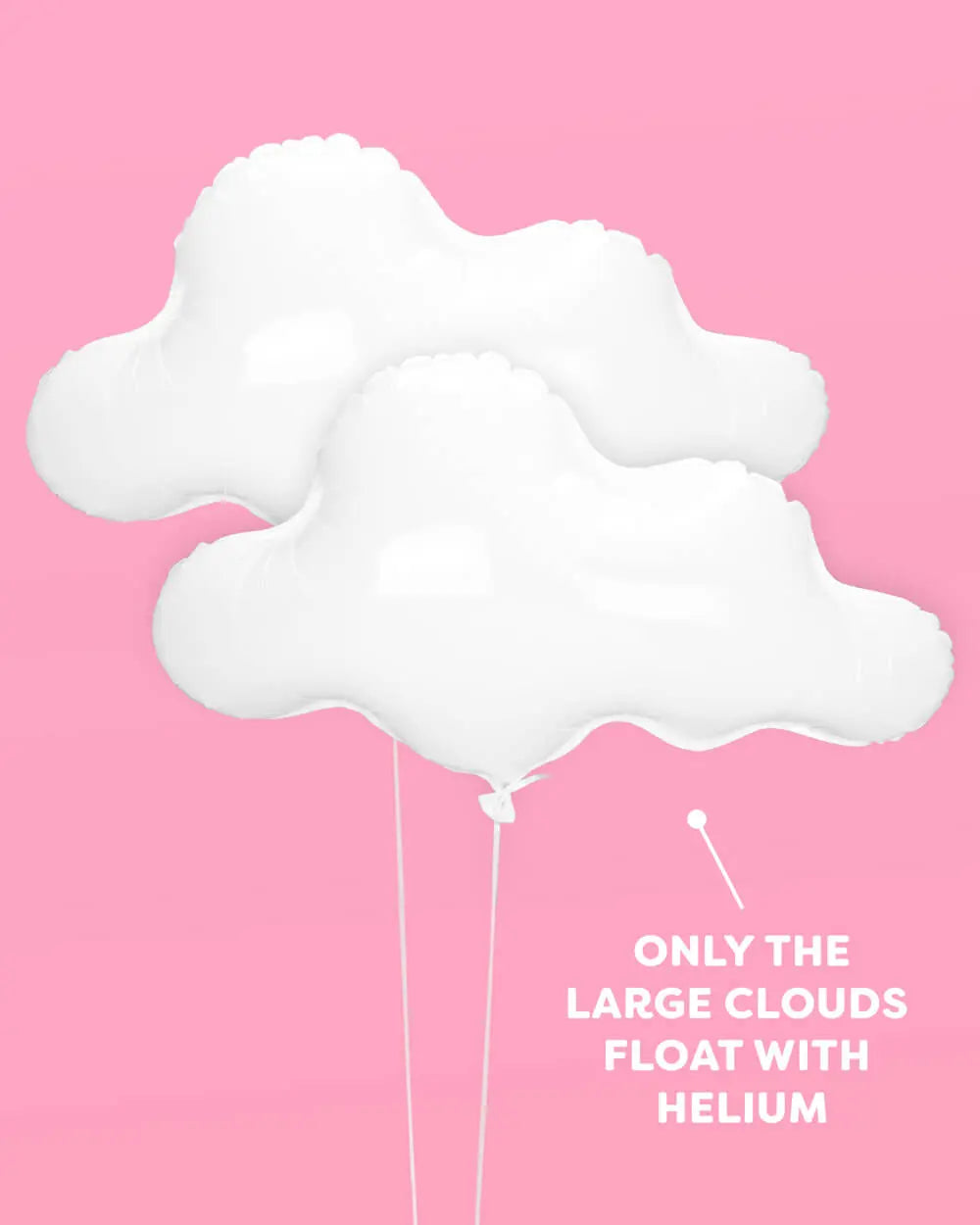 Cloud Nine Balloons - 4 cloud balloons xo, Fetti
