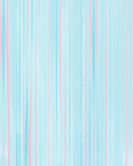 Cloud Nine Curtain - matte blue foil curtain xo, Fetti