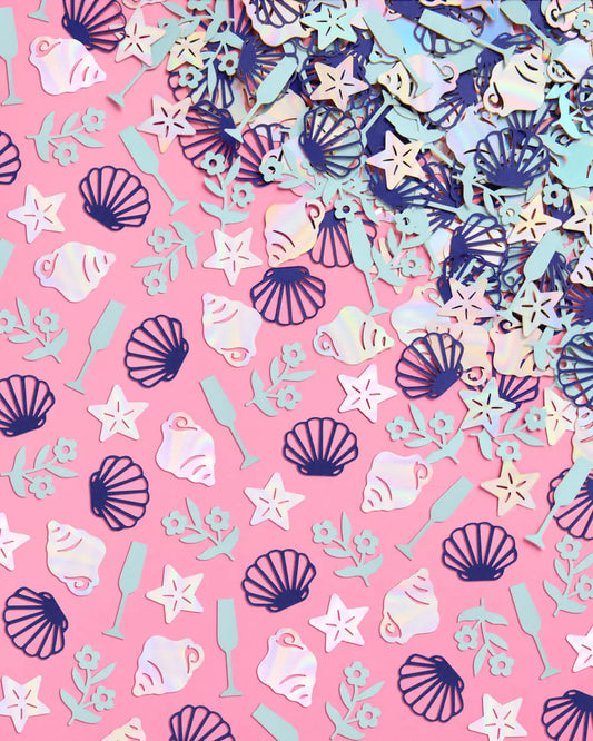 Coastal Confetti - 200 pc foil confetti xo, Fetti