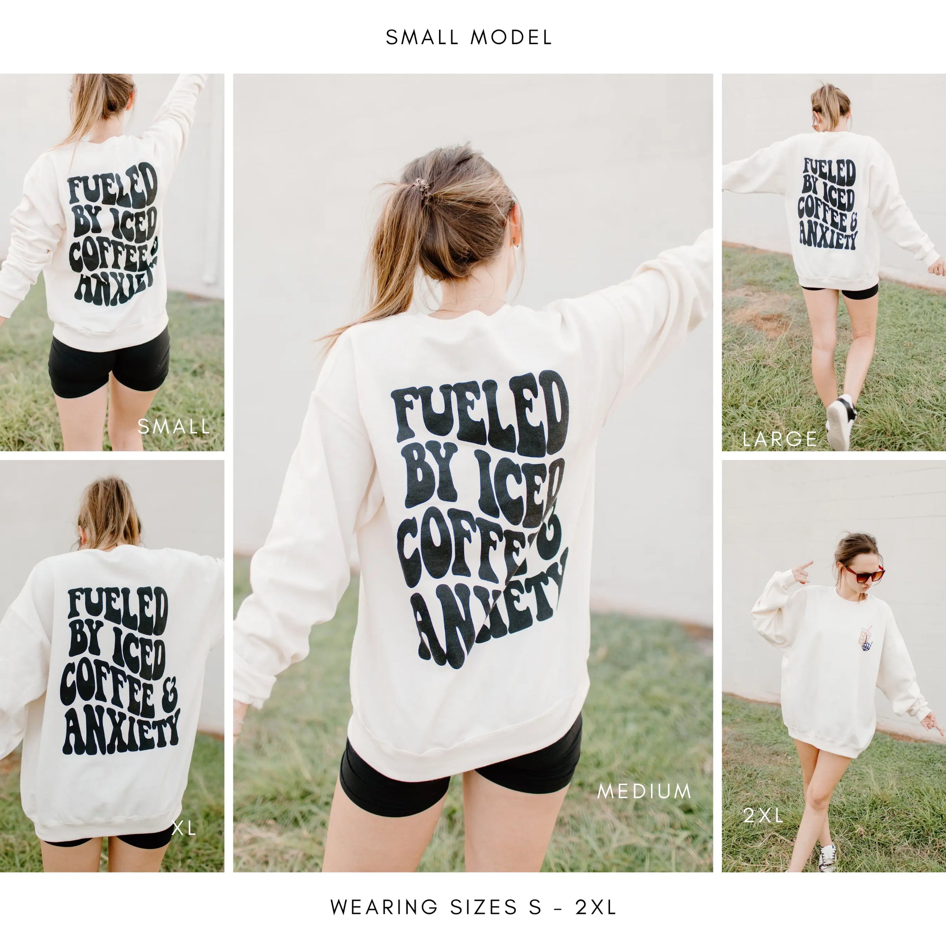 Coffee and Anxiety Graphic Sweatshirt Shop Karma Tees