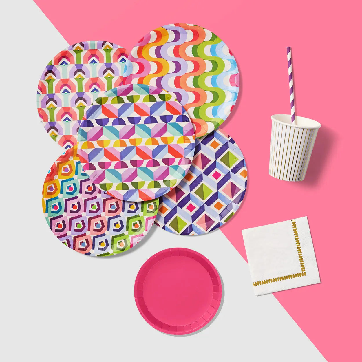 Color me Crazy Large Plates (10 per pack) Coterie