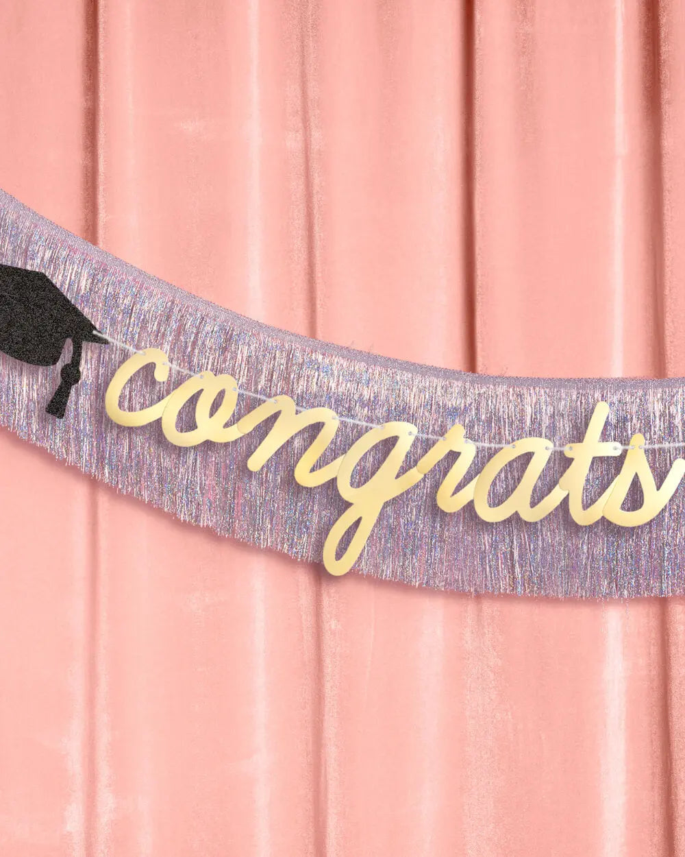 Congrats Grad Banner - two piece banner xo, Fetti