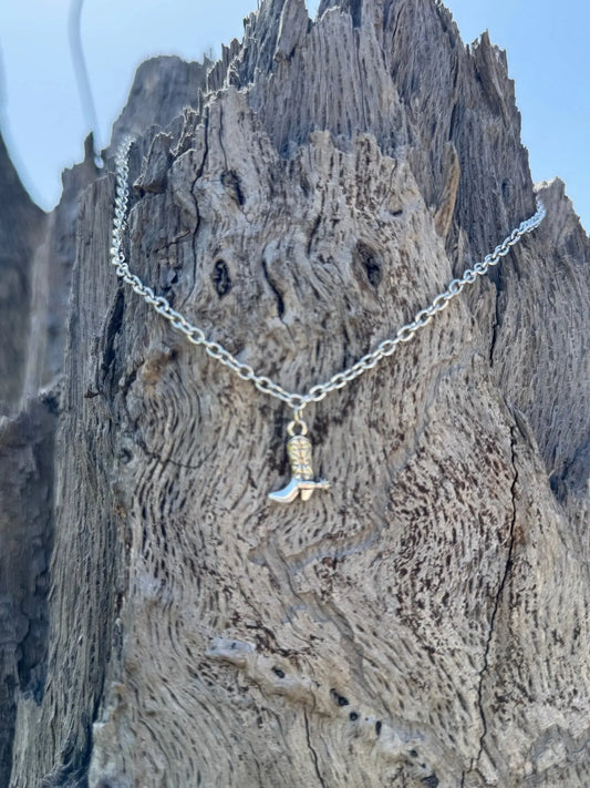Cowboy Boot Pendant Necklace Wild Junkie