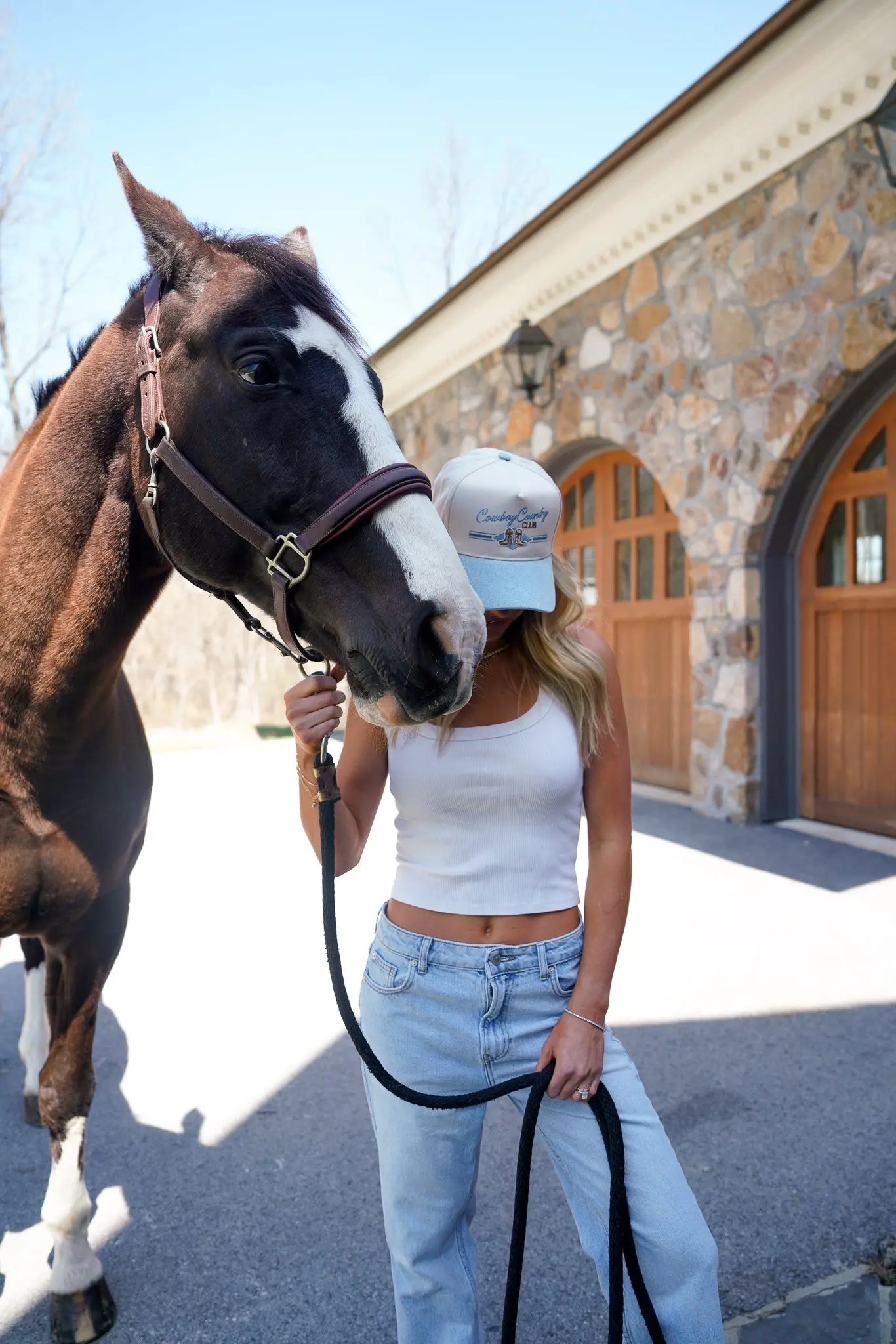 Cowboy Country Club - Denim Vintage Trucker Hat KenzKustomz