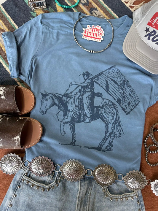 Cowboy Patriot Graphic Tee Wild Junkie
