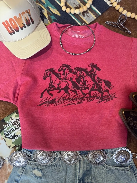 Cowgirl Rider Graphic Sweatshirt Wild Junkie