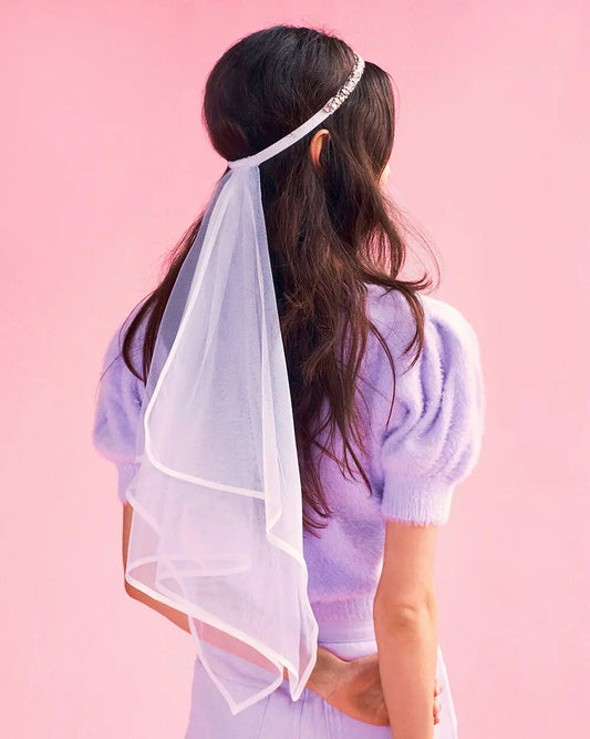 Crystal Crush Veil - rose gold crystal veil xo, Fetti