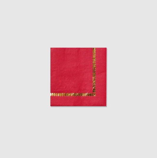 Dark Red Brushstroke Napkins (25 per pack) Coterie