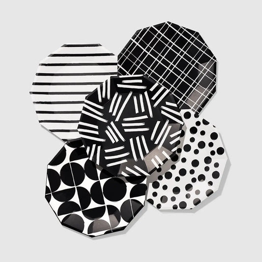Dashes and Dots Large Plates (10 per pack) Coterie
