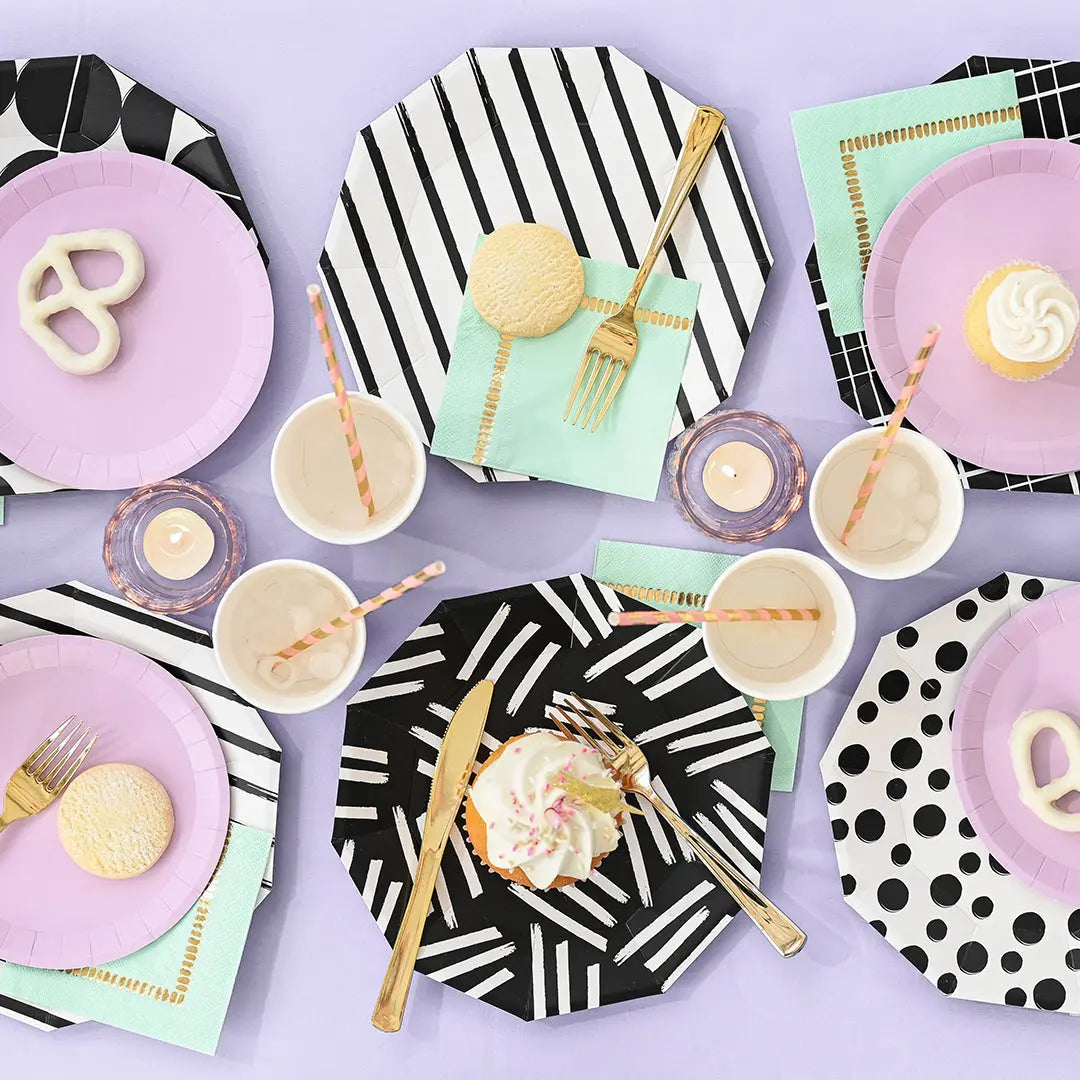 Dashes and Dots Large Plates (10 per pack) Coterie