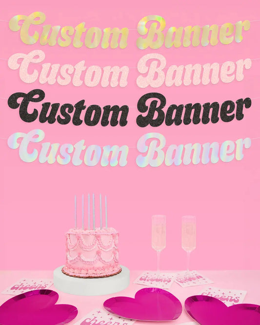 Disco Custom Banner - customizable banner xo, Fetti