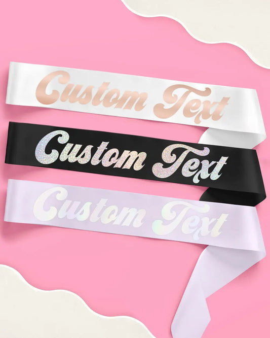Disco Custom Sash - customizable sash xo, Fetti
